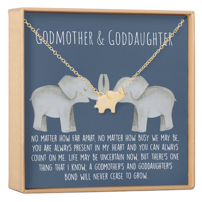 Godmother-Goddaughter Elephant Necklace by Dear Ava