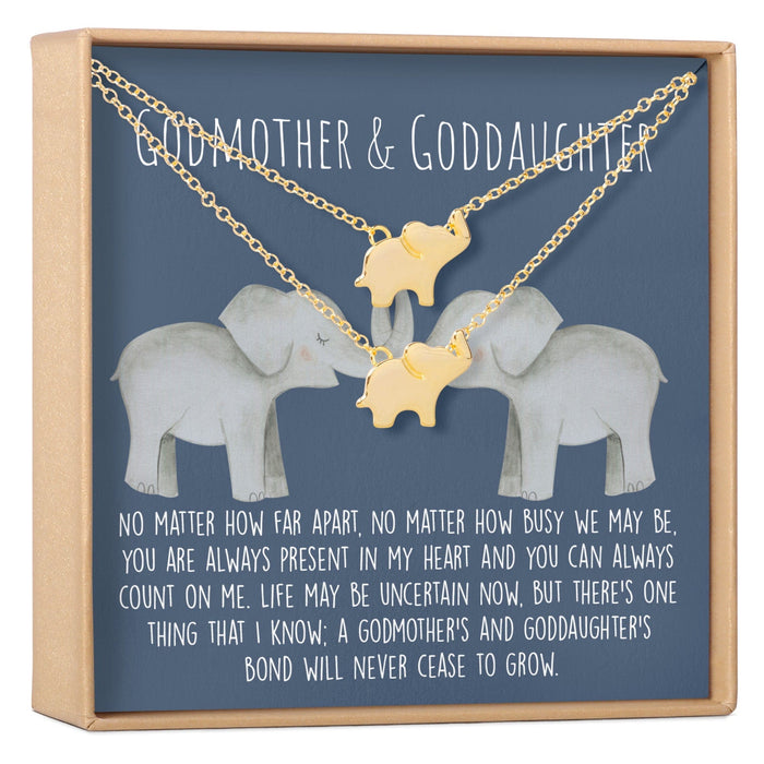 Godmother-Goddaughter Elephant Necklace Set by Dear Ava