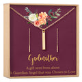 Godmother Gold Bar Earring Threader and Necklace Jewelry Set by Dear Ava