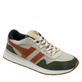 Gola Men's Delta Trainer - Off White/Dark Khaki/Moody Orange by Swell-O-Phonic