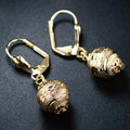 Gold Ball Drop Lever Back Earrings by DailySale