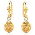 Gold Ball Drop Lever Back Earrings by DailySale