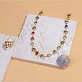 Gold Butterfly with Multi Color Crystal Stone Ankle Bracelet by DailySale
