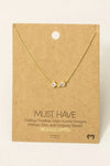 Gold Dipped Circle And Teardrop Cz Pendant Necklace: Gold