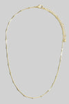 Gold Dipped Intricate Station Dainty Chain Necklace