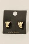 Gold Dipped Staggered Layered Hoop Earrings