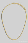 Gold Dipped Tight Braided Rope Classic Chain Necklace