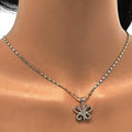 Gold Filled Fancy Necklace Butterfly Design with White Micro Pave Polished Finish Golden Tone by DailySale