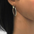 Gold Filled Flat Hoop Earrings by DailySale