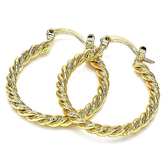 Gold Filled Twist Hoop Earring by DailySale