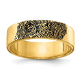 Gold Fingerprint Band by Fine Color Jewels