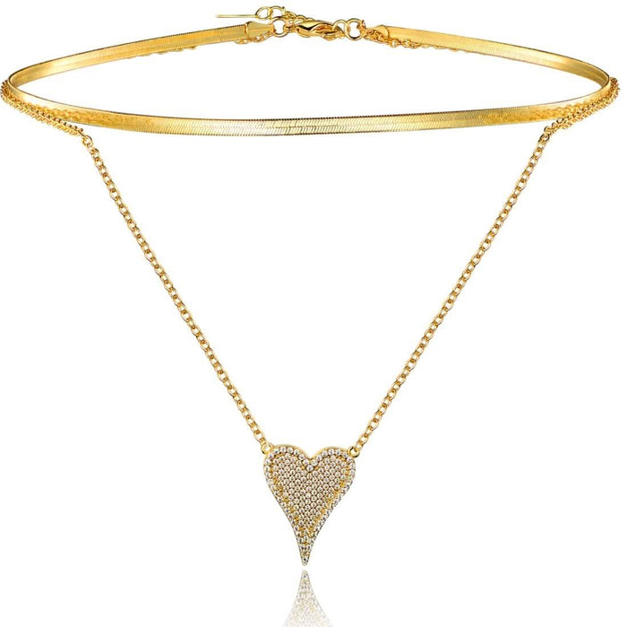 Gold Heart Pendant Necklace by DailySale