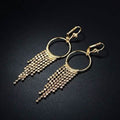 Gold Plated Chain Drop Hoop Earrings - Assorted Styles by DailySale
