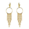 Gold Plated Chain Drop Hoop Earrings - Assorted Styles