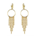 Gold Plated Chain Drop Hoop Earrings - Assorted Styles by DailySale