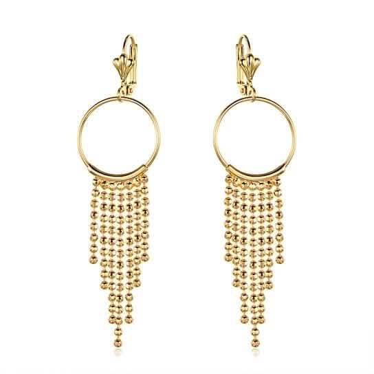 Gold Plated Chain Drop Hoop Earrings - Assorted Styles by DailySale