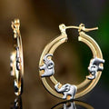 Gold Plated Elephant Stamp Hoop Earrings by DailySale