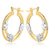 Gold Plated Elephant Stamp Hoop Earrings