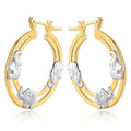 Gold Plated Elephant Stamp Hoop Earrings by DailySale