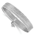 Gold Seven Strand Slip-on Bangles Bracelet by Fine Color Jewels