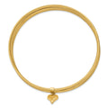 Gold Seven Strand Slip-on Bangles Bracelet by Fine Color Jewels