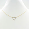 Gold Triangle Pendant Necklace