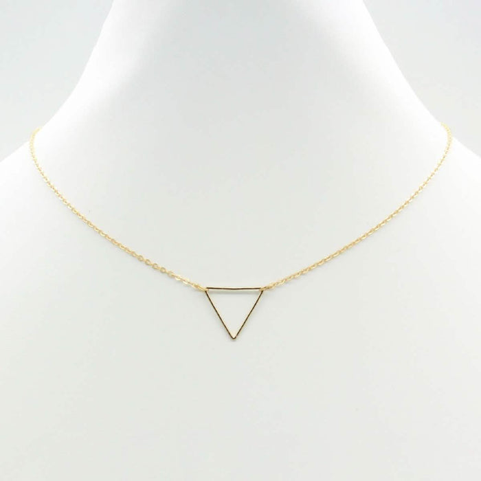 Gold Triangle Pendant Necklace by DailySale