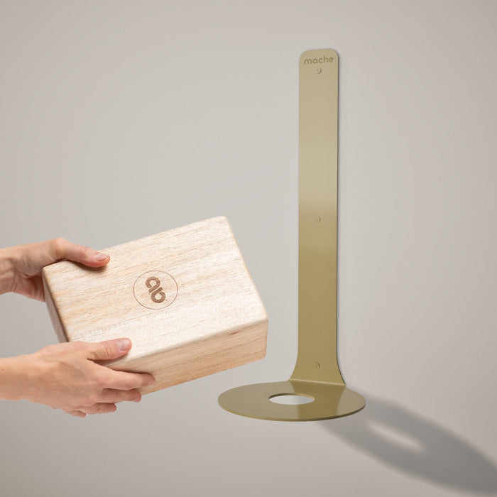 Yoga Block Wall Bracket | Gold by Mache