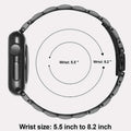 Stainless Steel Strap For Apple Watch Band Series 11/10/9/8/7/6/5/4/ SE / Ultra 1/2/3 by Arleathercraft