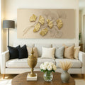 Golden Botanical Wall Art by Tailored Canvases