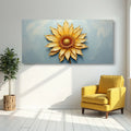 Golden Dandelion Minimalist Abstract Wall Art II by Tailored Canvases