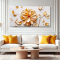 Golden Dandelion Minimalist Abstract Wall Art III by Tailored Canvases