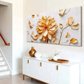 Golden Dandelion Minimalist Abstract Wall Art III by Tailored Canvases