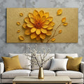 Golden Dandelion Minimalist Abstract Wall Art IV by Tailored Canvases
