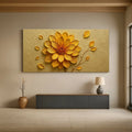 Golden Dandelion Minimalist Abstract Wall Art IV by Tailored Canvases