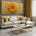 Golden Dandelion Minimalist Abstract Wall Art IV by Tailored Canvases