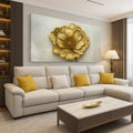 Golden Dandelion Minimalist Abstract Wall Art VI by Tailored Canvases