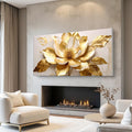 Golden Dandelion Minimalist Abstract Wall Art VIII by Tailored Canvases