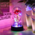 Golden Foil Rose Flower Lamp, Decorative Light Ornament by DailySale