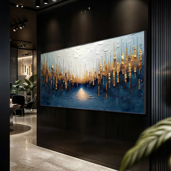 Golden Forest Reflection Abstract Wall Art by Tailored Canvases