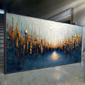 Golden Forest Reflection Abstract Wall Art by Tailored Canvases
