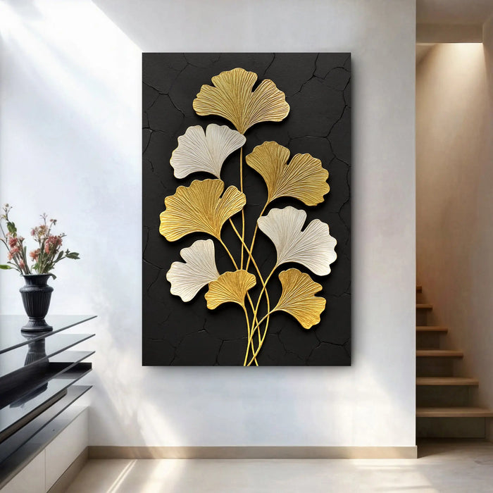 Golden Ginkgo Wall Art by Tailored Canvases
