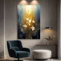 Golden Glow Elegant Flower Wall Art by Tailored Canvases