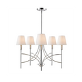 World Imports Millau 5-light Chrome Chandelier With Fabric Shade by Vanessa Jane