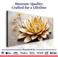 Golden Lotus Minimalist Abstract Wall Art II by Tailored Canvases
