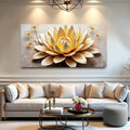 Golden Lotus Minimalist Abstract Wall Art II by Tailored Canvases