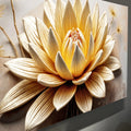 Golden Lotus Minimalist Abstract Wall Art II by Tailored Canvases