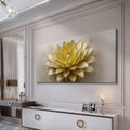 Golden Lotus Minimalist Abstract Wall Art III by Tailored Canvases