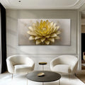 Golden Lotus Minimalist Abstract Wall Art III by Tailored Canvases