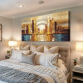 Golden Metropolis Abstract Impasto Wall Art by Tailored Canvases